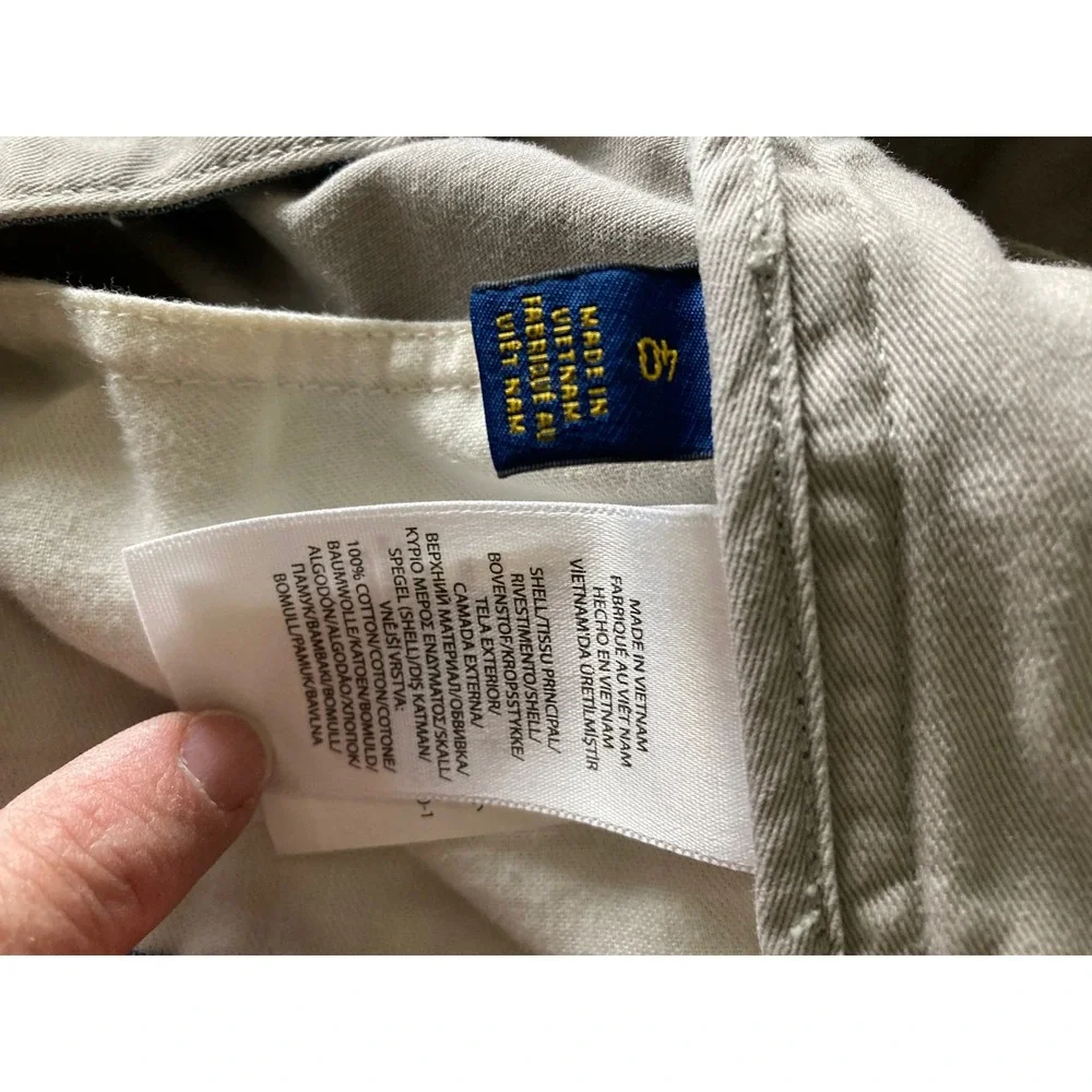 Polo Ralph Lauren Mens Grey Relaxed Fit Chino Shorts Size 40 Cotton Twill